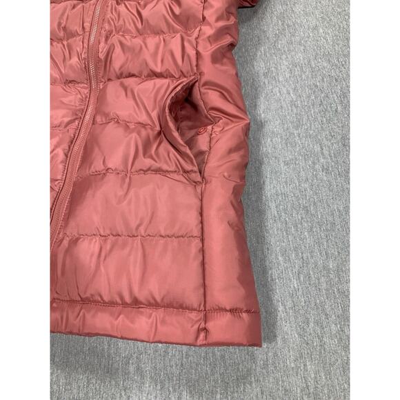adidas Essentials Light Down Hooded Parka Jacket Wonder Red HK4620 Women's L - Picture 8 of 16